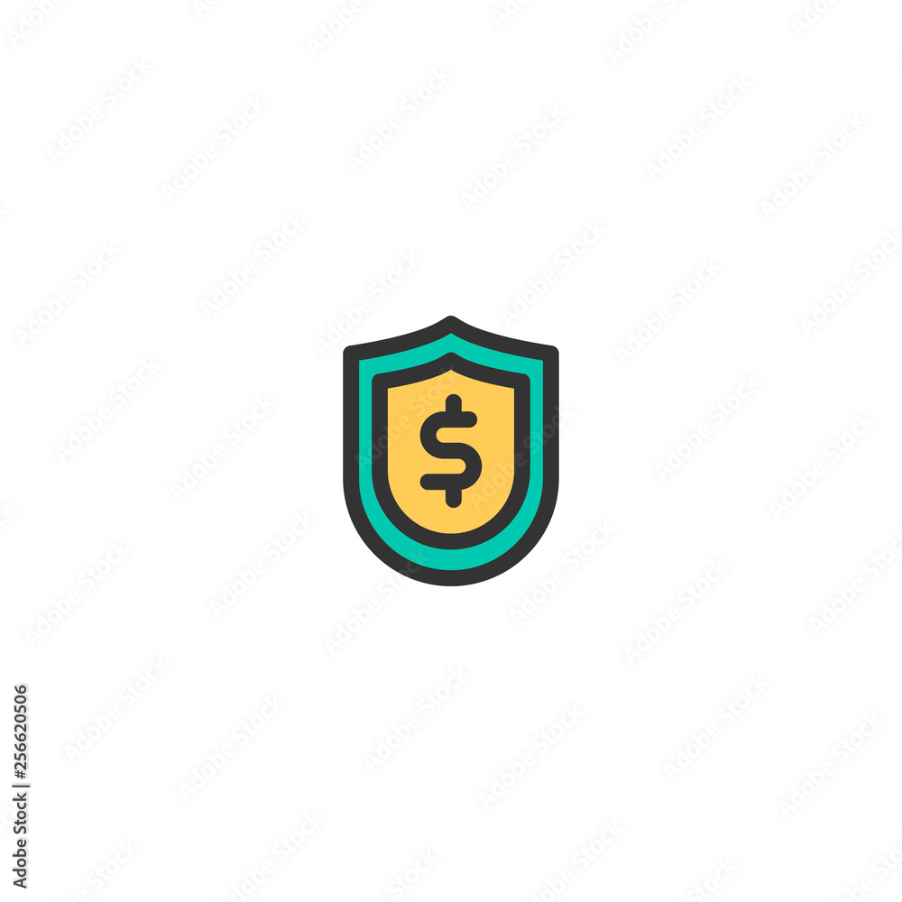 Obraz premium Shield icon design. e-commerce icon vector design