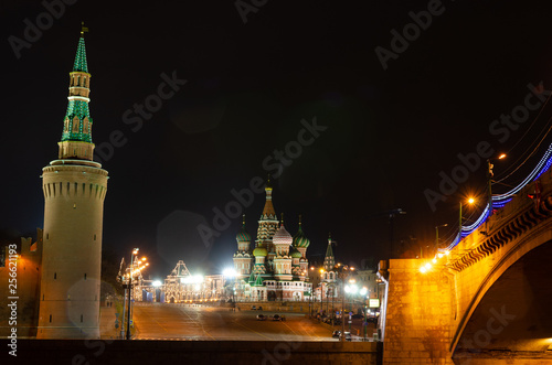 Photography moscow kremlin at night
