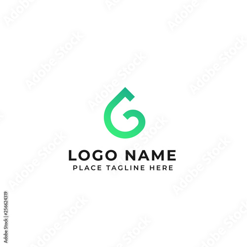 G letter logo design water drop concept vector icon illustration