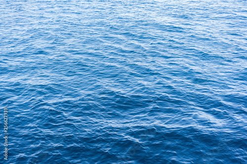Calm blue sea water surface