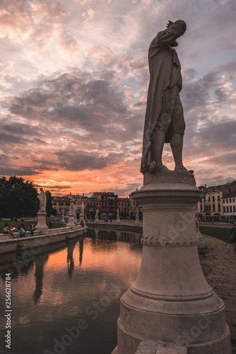 statue on a square in Padova - Italy