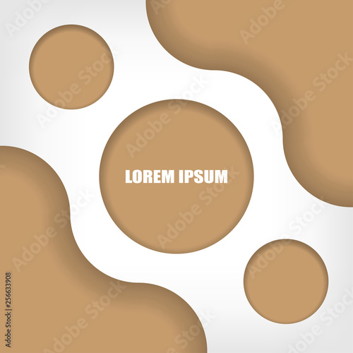 Wallpaper Mural abstract 3D background, on brown background, vector illustration - Vector Torontodigital.ca