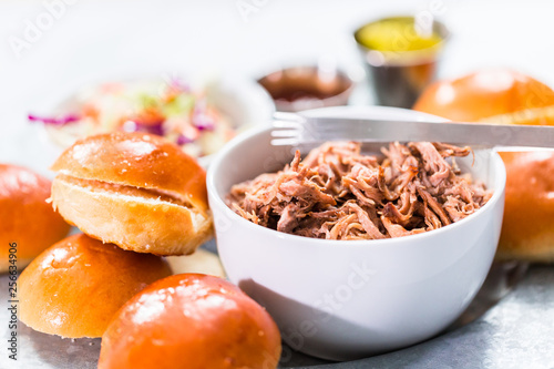 BBQ pulled pork sandwich