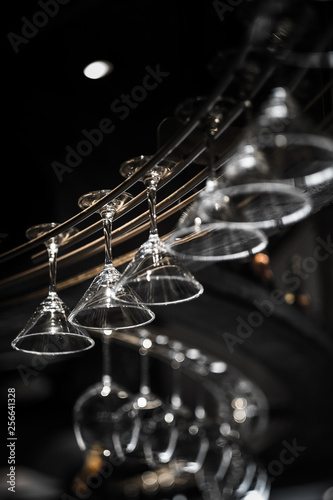 Wallpaper Mural Wine glasses hanger in classic pub Torontodigital.ca