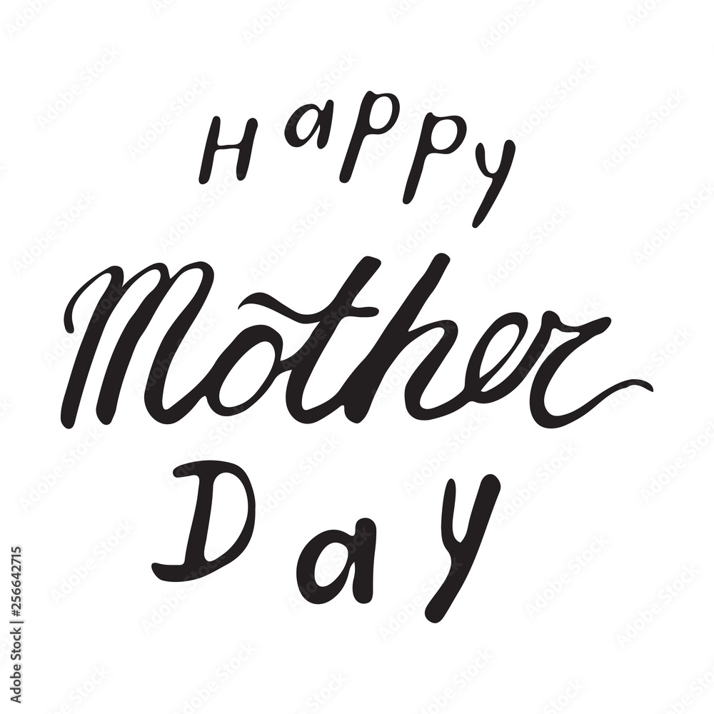 Fototapeta premium Holiday Greetings On Mother's Day. Vector Greeting Card For Gift Tag Decor. Calligraphy Lettering Inscriptions. Happy Mother's Day