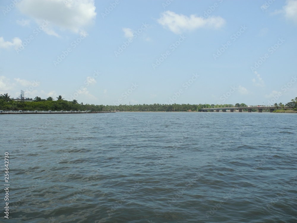 Backwaters Bay in Kerala Kochi