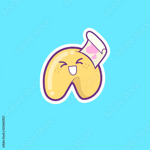 cute fortune cookies vector