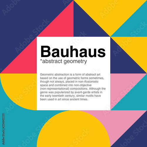 Bauhaus. Abstract geometry. Cover. Background. photo