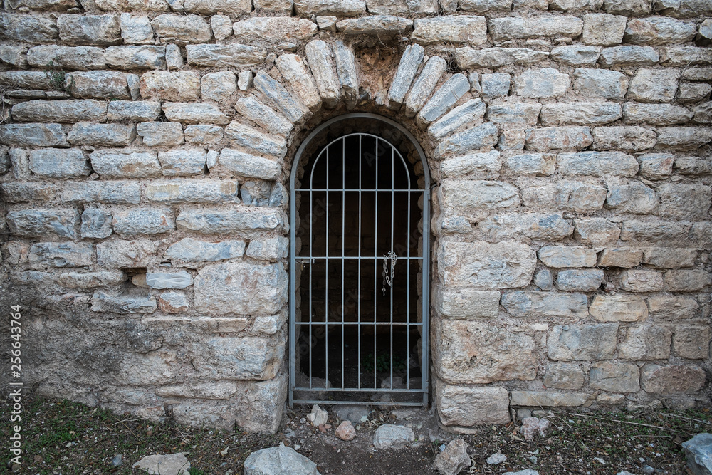 Steel door lock in Turkish ruins