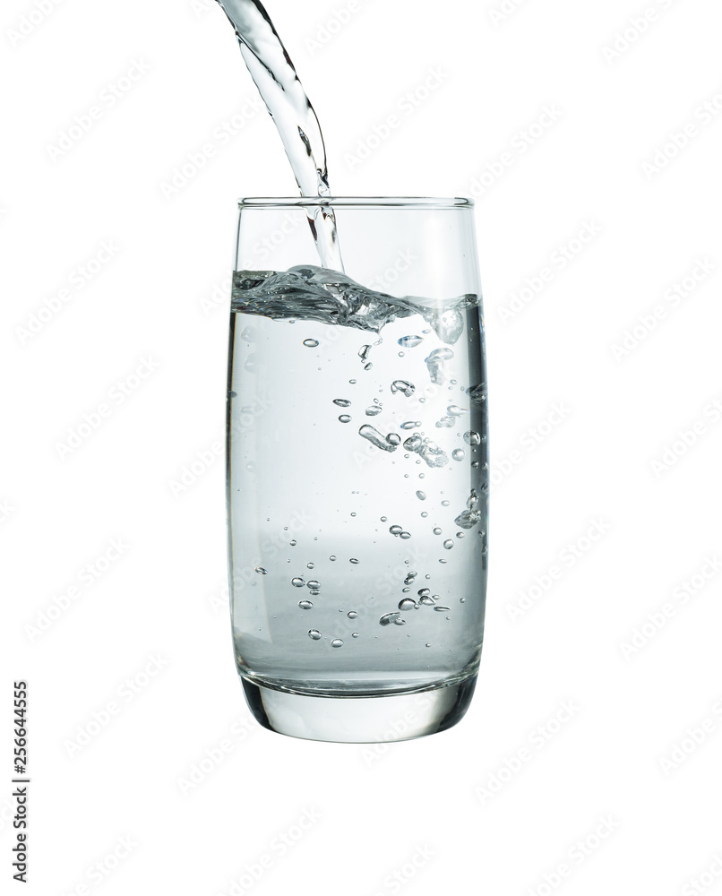 Glass of clean water isolated on white background Glass of clean water isolated on white background