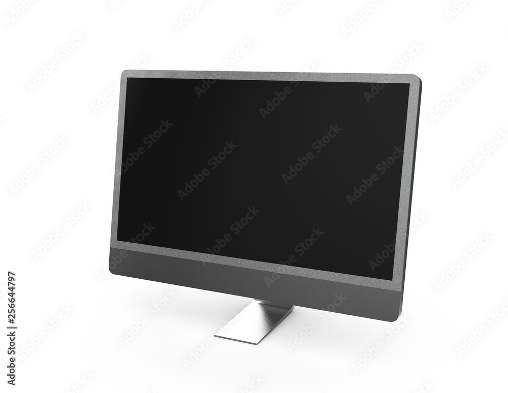 3d rendering black monitor isolated on white background 3d rendering black monitor isolated on white background