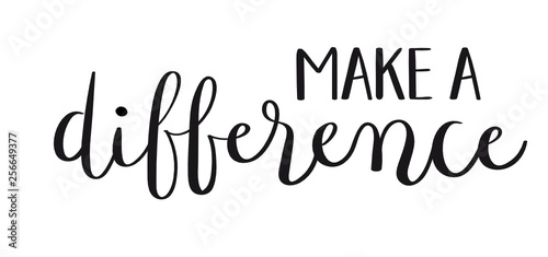 MAKE A DIFFERENCE hand lettering banner