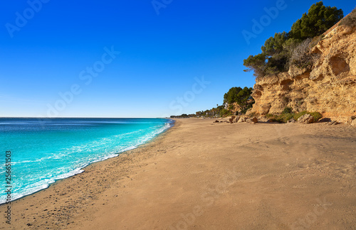 Cala Pescador beach playa in Miami Platja