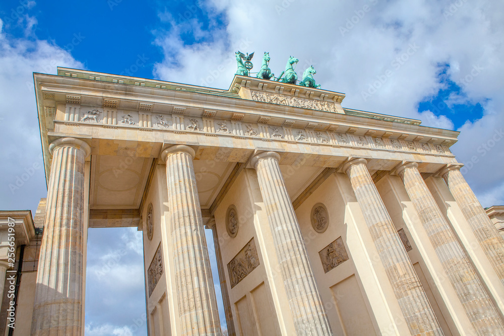Fototapeta premium Close up image of Brandenburg Gate in Berlin