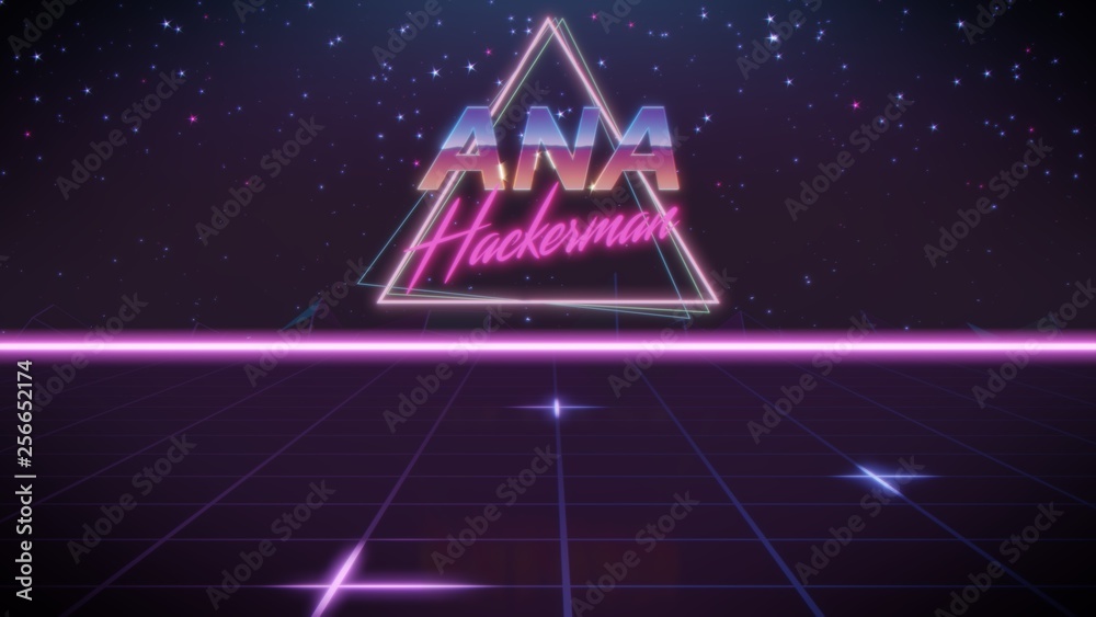 first name Ana in synthwave style first name Ana in synthwave style