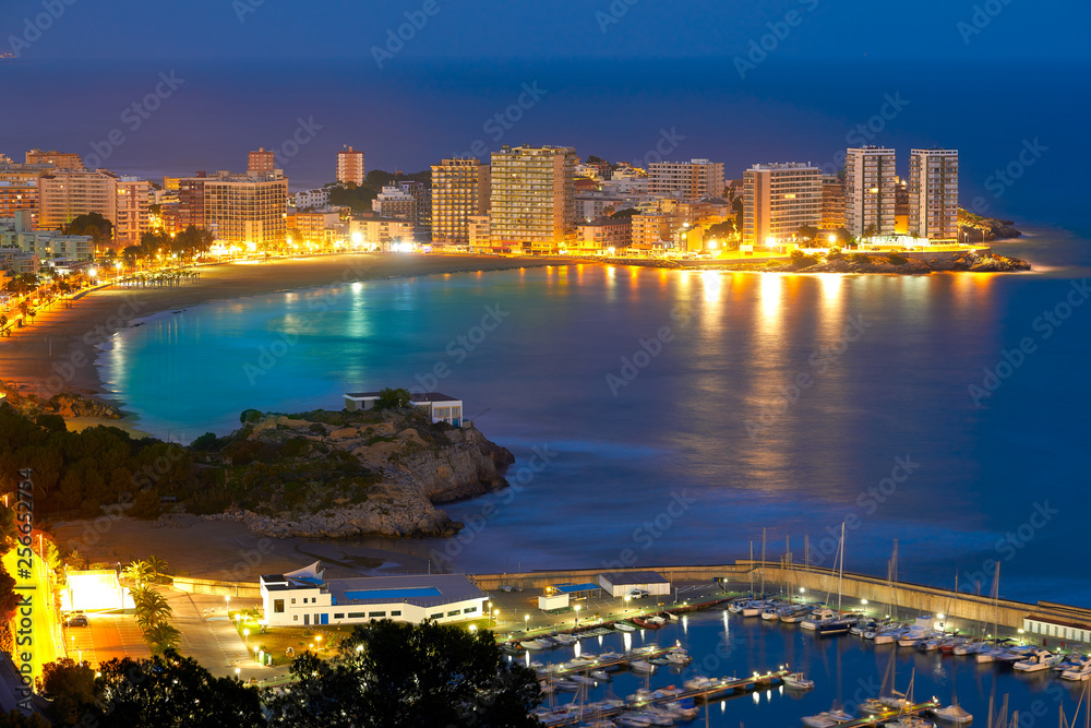 Obraz premium Oropesa de Mar beach La Concha sunset