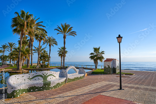 Oropesa de Mar beach mosaic bench park photo