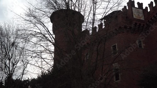 Medieval castle views inside building photo