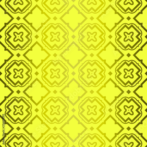 Bright Geometric Backgrounds Or Digital Papers. Backdrop. Vector Illustration. For Design, Wallpaper, Fashion, Print. Seamless Pattern With Abstract Geometric Style. Yellow green olive color