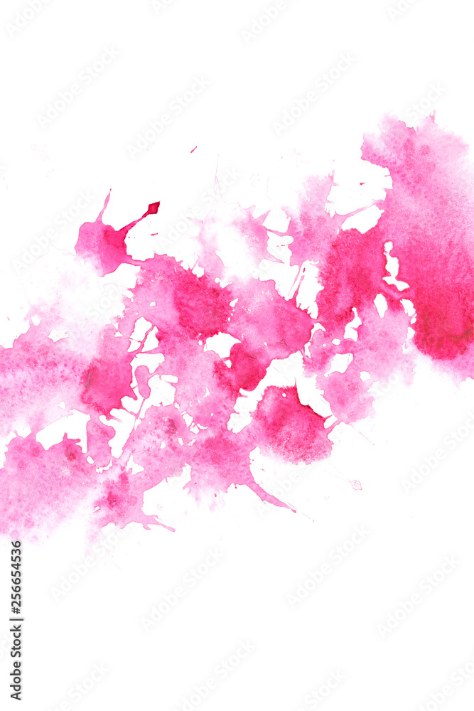 Abstract watercolor art hand painting texture isolated.