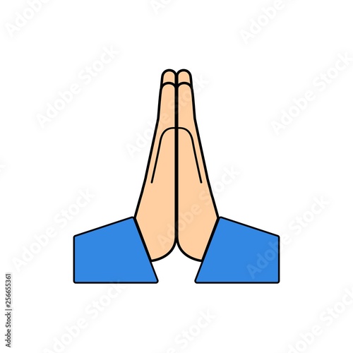 Vector folded hands icon