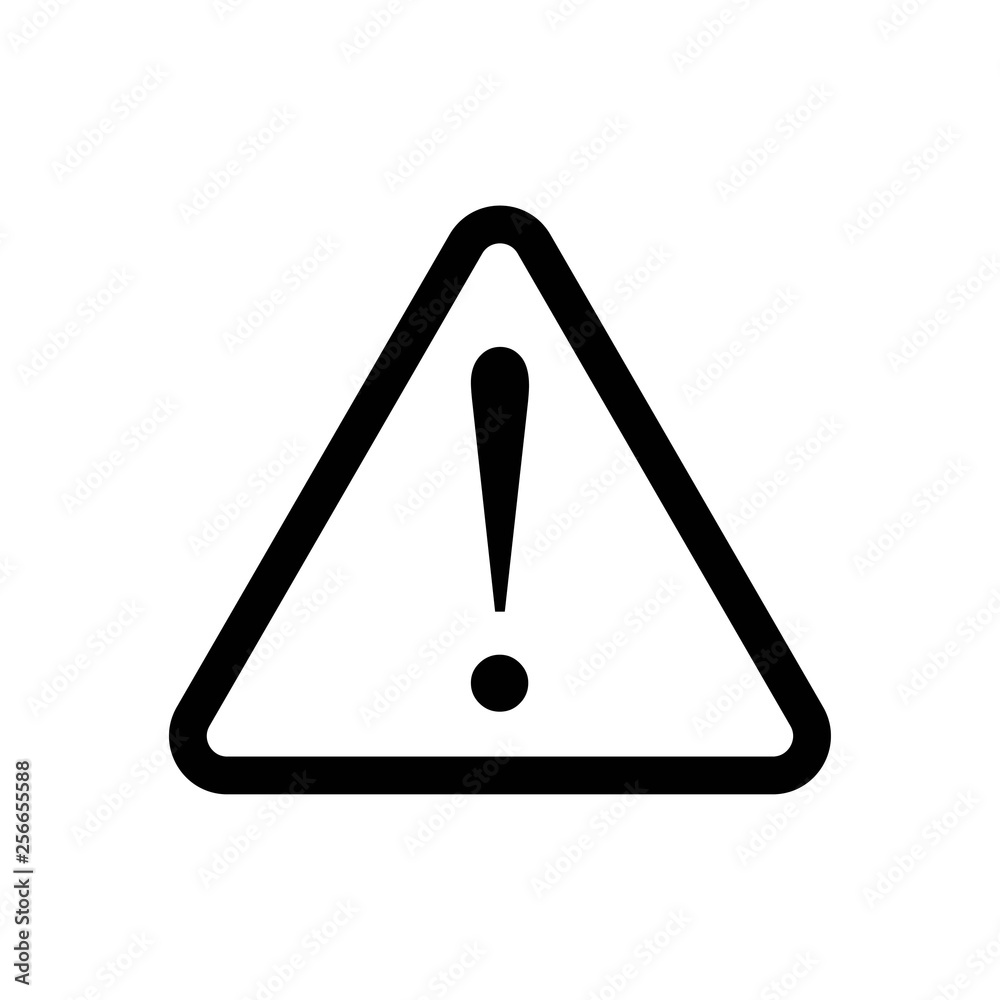 Exclamation danger sign. attention sign icon. Hazard warning attention sign