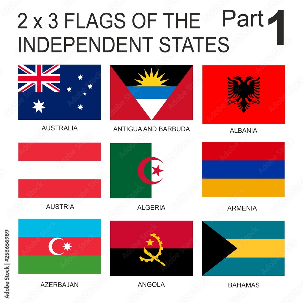 Obraz premium Flags 2 x 3 of the independent states 1