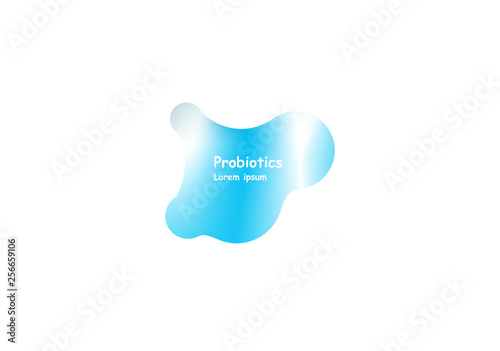 Probiotics bacteria vector design. Concept of design with Lactobacillus Probiotic Bacteria. Template design with Prebiotic healthy nutrition ingredient