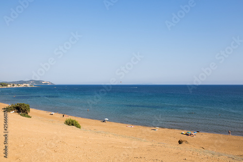 A view of beach on Corfu, Greece, one of the Island's most popular resorts