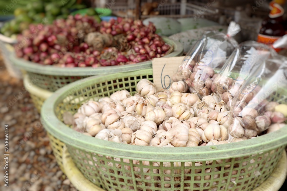 garlic at the market garlic at the market