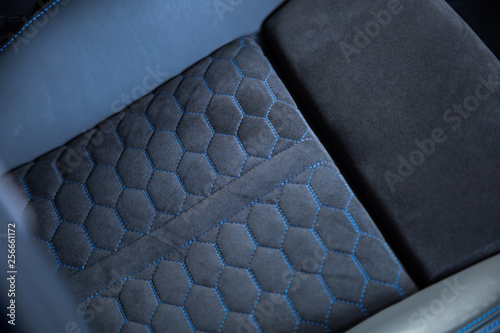 Close up of car seat