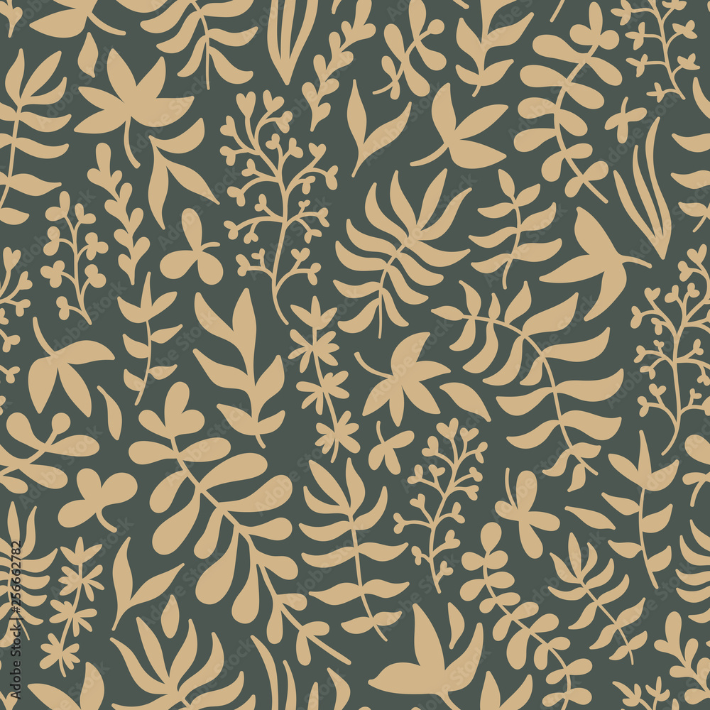 Greenery leaves seamless vector pattern Greenery leaves seamless vector pattern