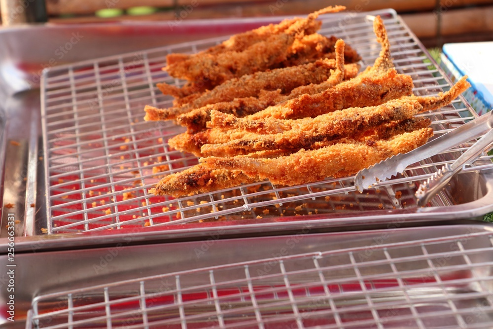 Fried fish at street food
