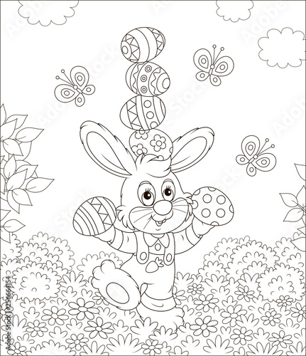 Little Easter bunny jugglin...