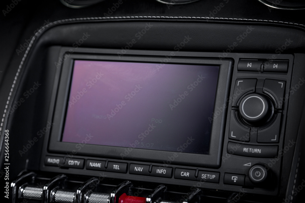 Infotainment system of sports car Infotainment system of sports car