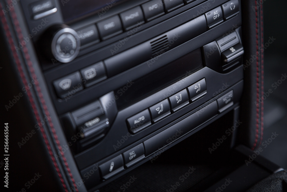 Fototapeta premium Temperature control panel in car interior