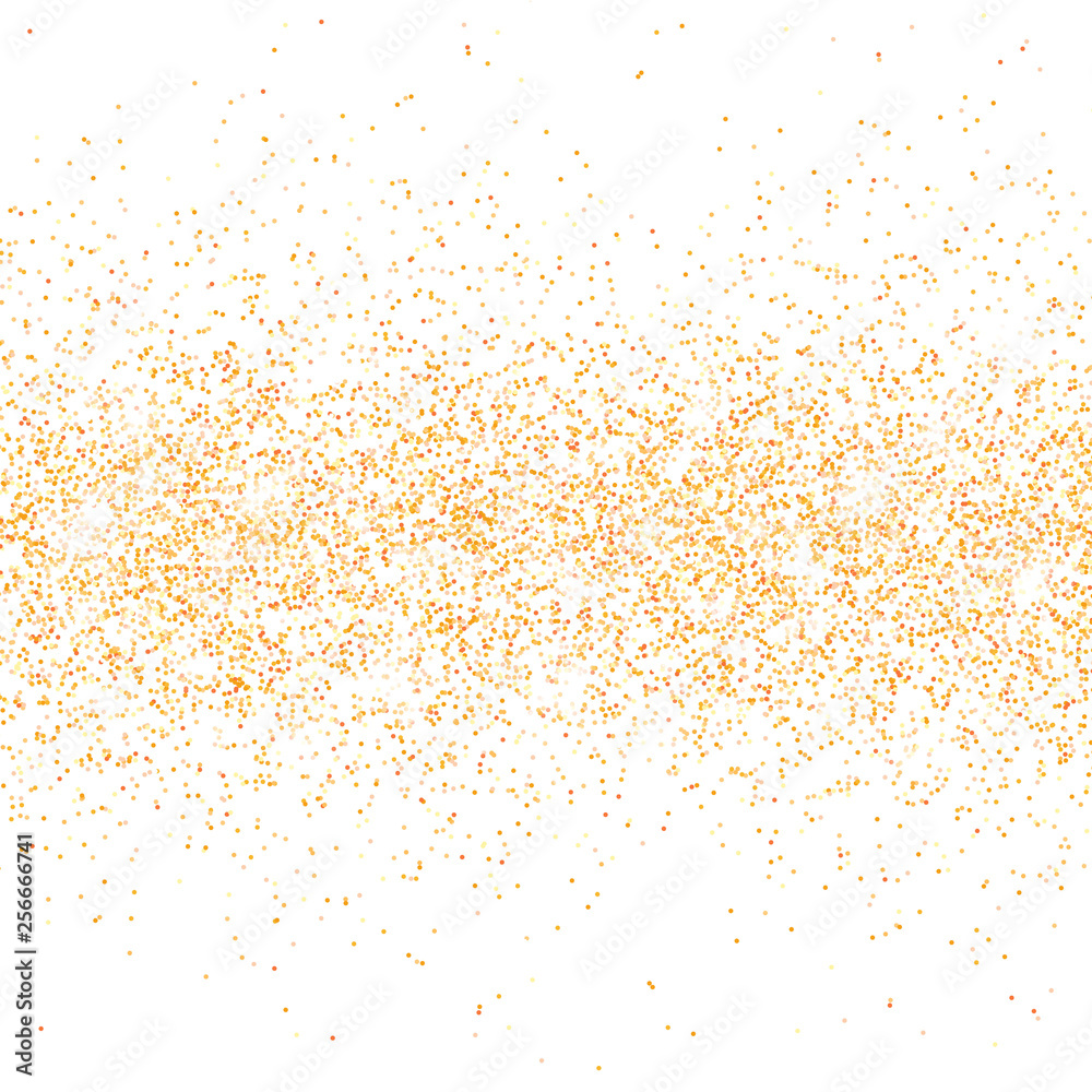 Golden glitter sparkle on a transparent background. Gold Vibrant background with twinkle lights. Vector illustration Golden glitter sparkle on a transparent background. Gold Vibrant background with twinkle lights. Vector illustration