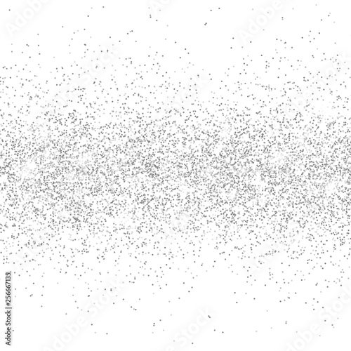 Silver glitter sparkle on a transparent background. Silver Vibrant background with twinkle lights. Vector illustration