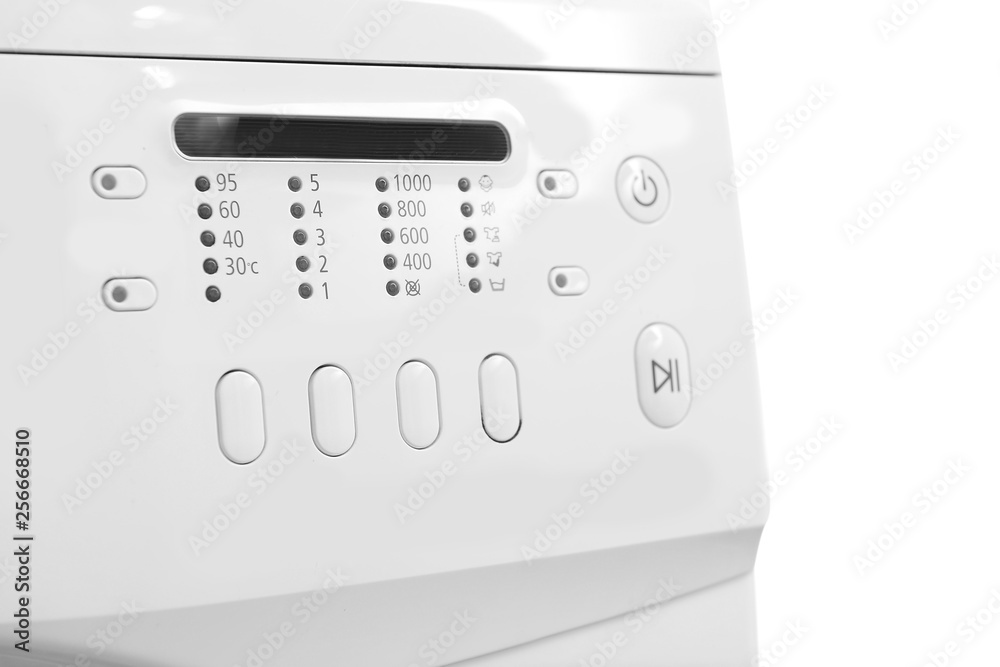 Modern washing machine, closeup Modern washing machine, closeup