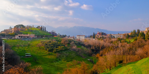 View from the High Castle of Asolo. Asolo, Treviso, Veneto, Italy - Summer 2018