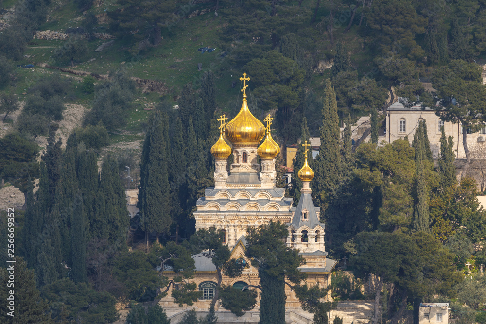 Orthodox Church of Maria Magdalena on Mount of Olives near Gethsemane
