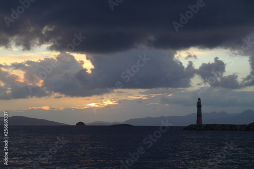 Seaside town of Turgutreis and spectacular sunsets