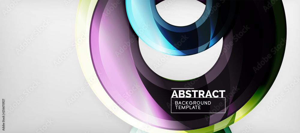 Modern geometric circles abstract background, colorful round shapes with shadow effects Modern geometric circles abstract background, colorful round shapes with shadow effects