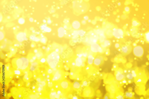 yellow brown Golden glitter Bokeh abstract blurred Background 