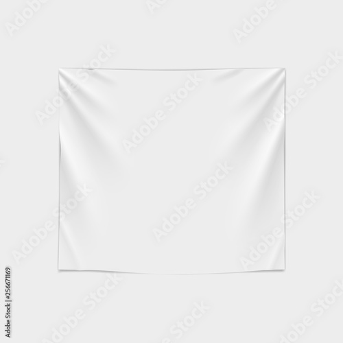 Cloth banner. Illustration isolated on white background.