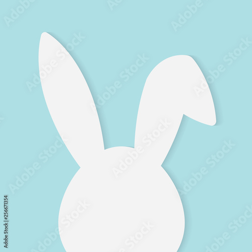 easter bunny silhouette- vector illustration