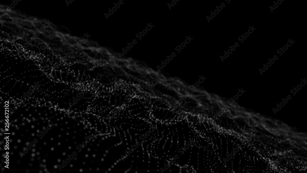 Black and white motion graphic background. This background has a technological feel to it.
