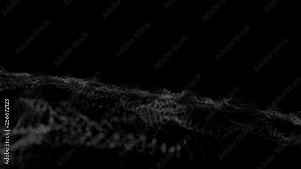 This is a black and white motion graphic background that is animated with a technologic feel to it. It could be used for a title sequence or a background element.