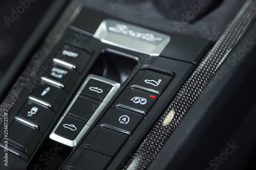 Close up of car control panel