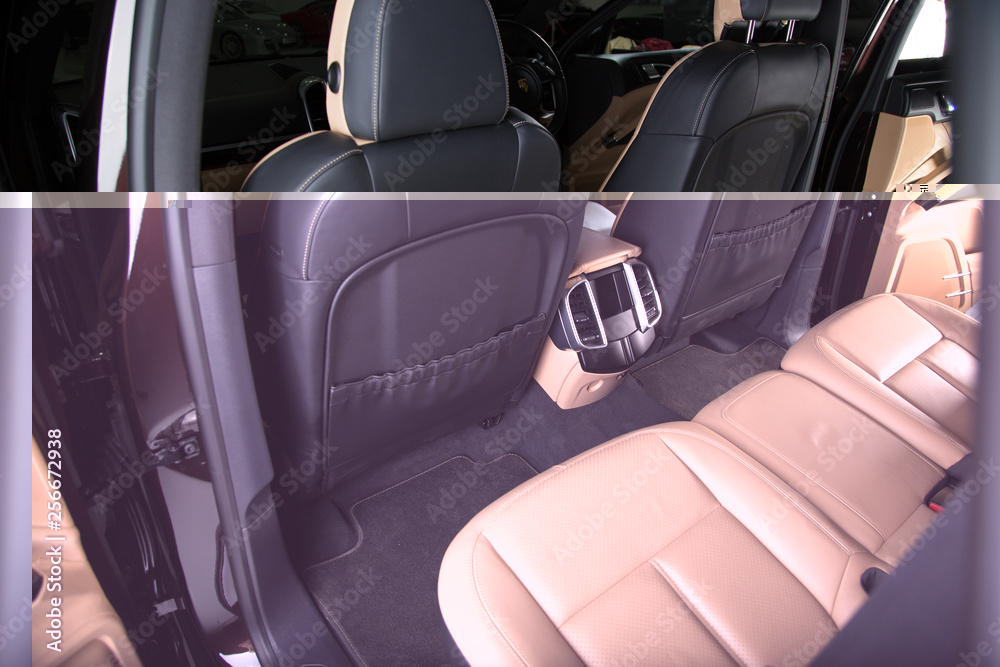 Passenger seats of luxurious car Passenger seats of luxurious car